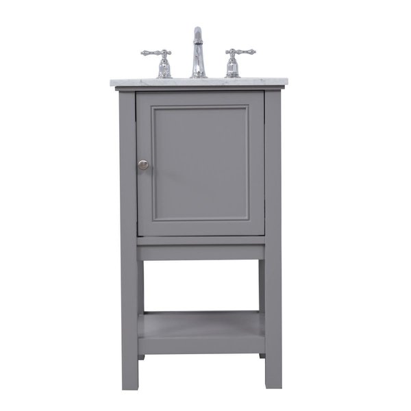 Convenience Concepts 19 in. Metropolis Single Bathroom Vanity Set - Grey HI2222049